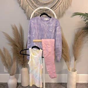 Spiritual Gangster + Electric & Rose set / size XS & SM/Active set